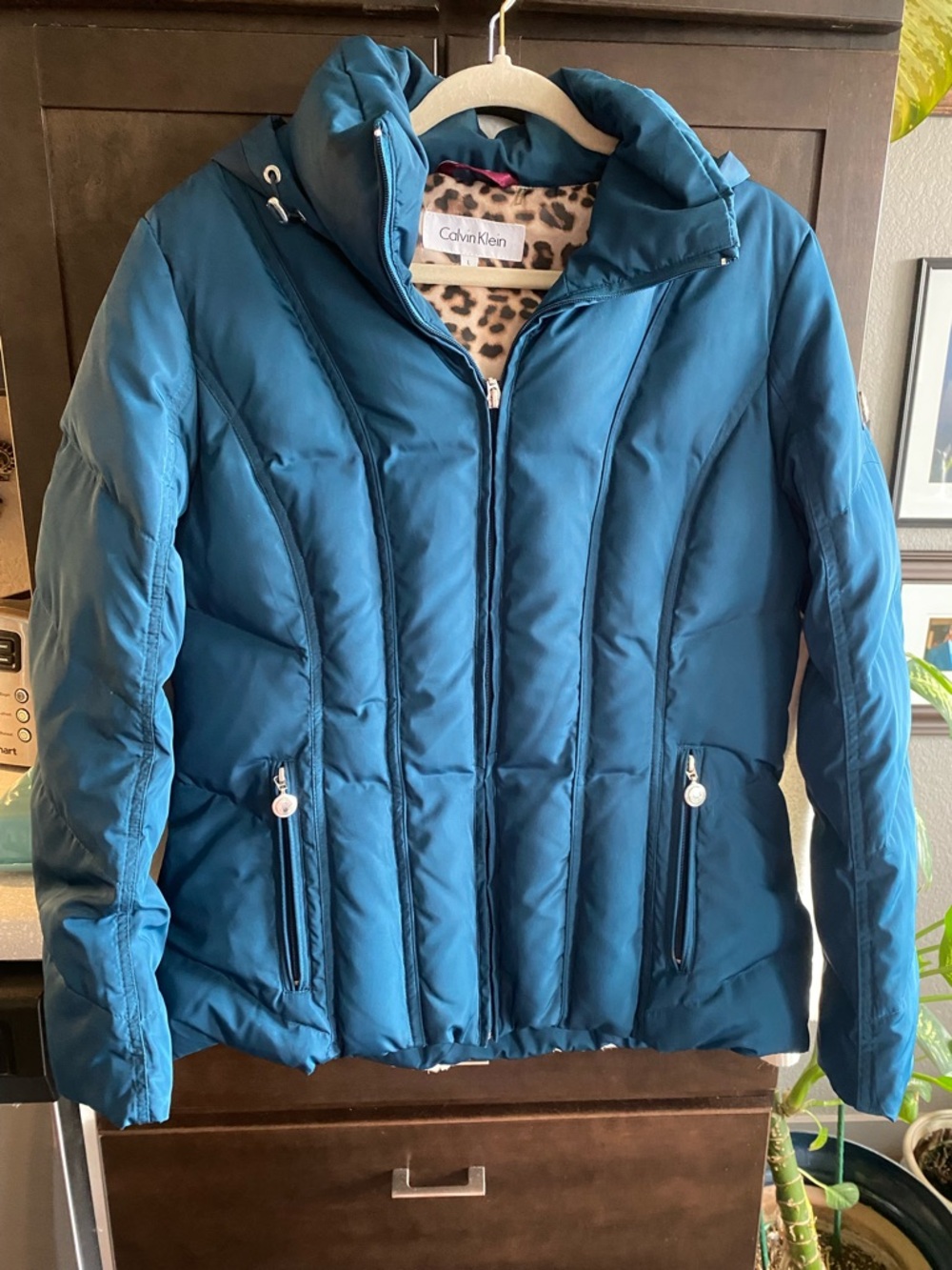 Calvin Klein dark teal winter jacket